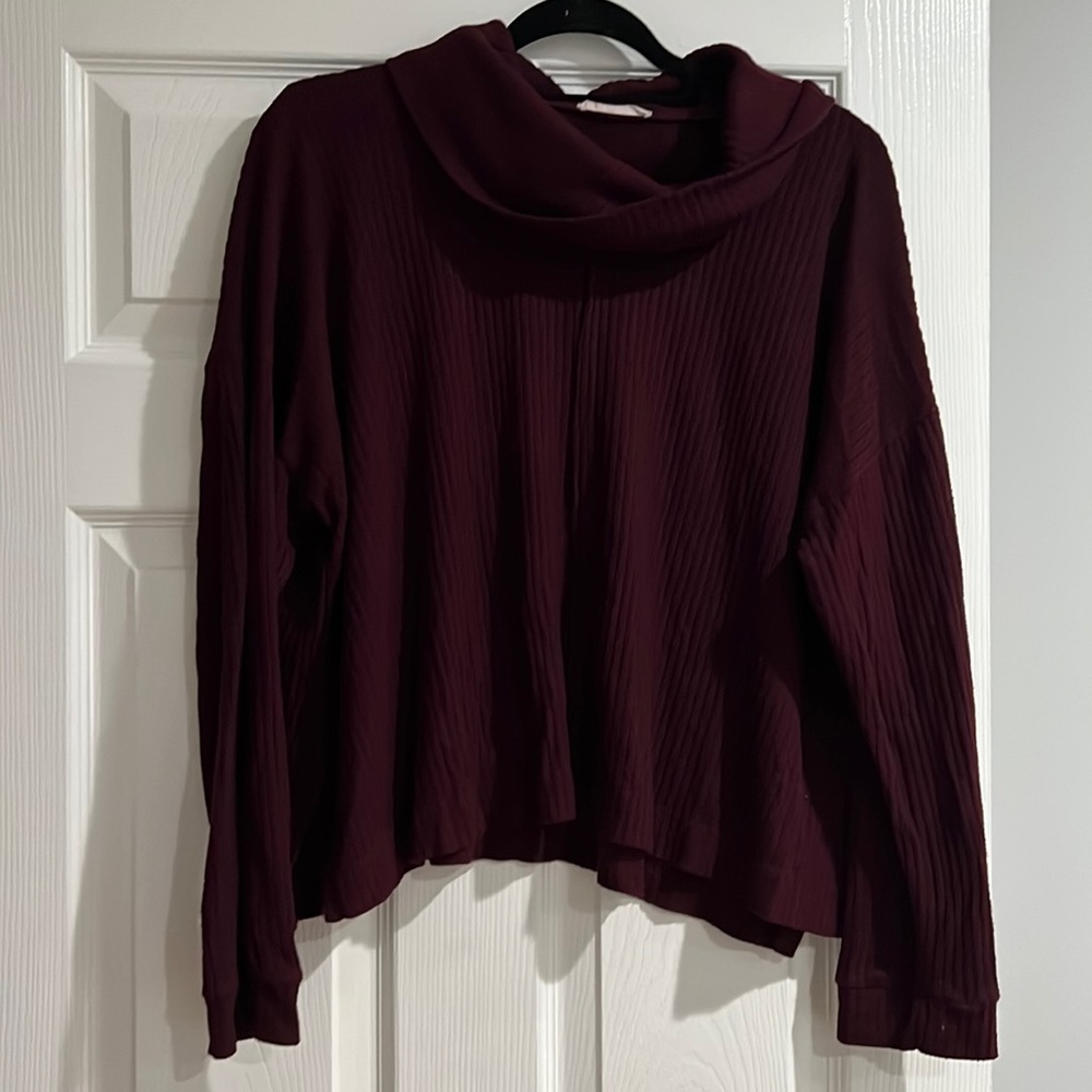 Burgundy Long Sleeve Top